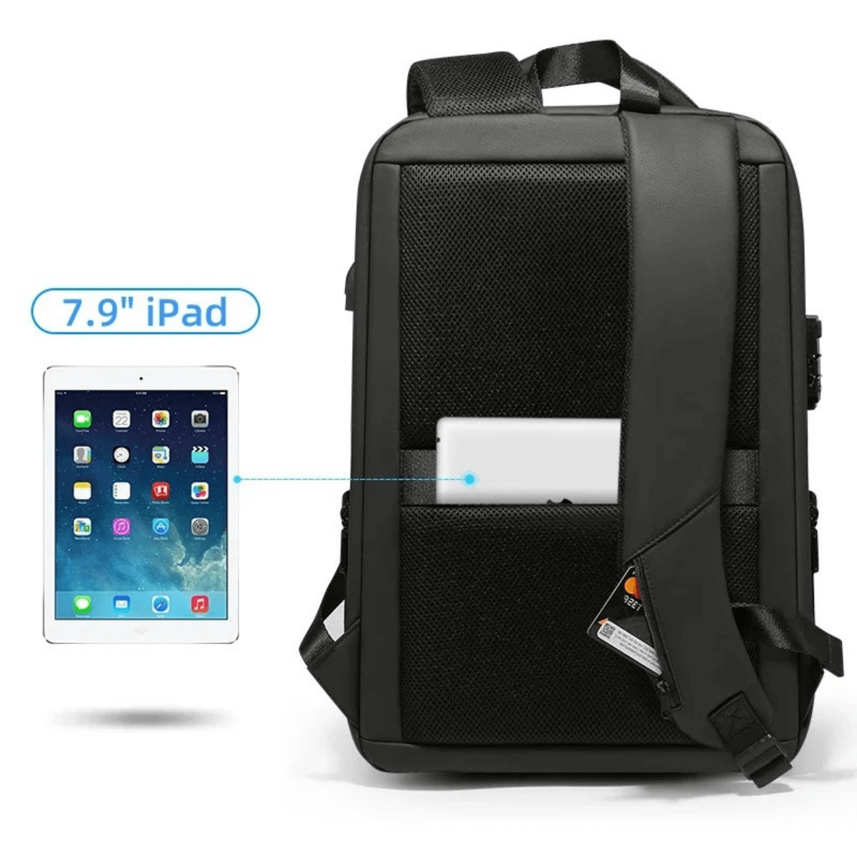 Mochila Galáxia Antifurto Impermeável Com Senha e Porta USB - Para Notebook