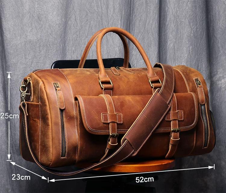 Bolsa Nomad Leather Duffle - de Viagem Vintage em Couro legítimo