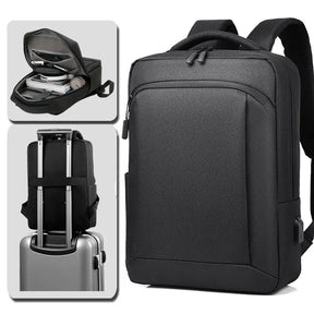 Mochila Executiva Oxford de grande capacidade com carga USB - MDM00