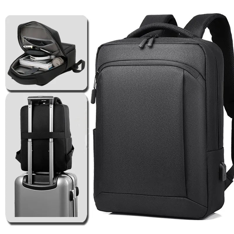 Mochila Executiva Oxford de grande capacidade com carga USB - MDM00