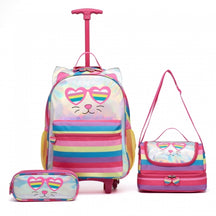 Kit Mochila Escolar De Rodinha Infantil Estojo & Lancheira